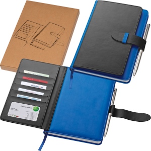 Carnet A5 avec fonction porte-cartes de visite