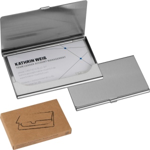 Étui pour cartes de visite en métal mat