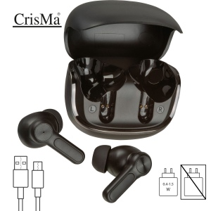 Écouteurs Bluetooth CrisMa dans un étui de chargement