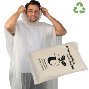 Poncho de pluie en PLA - compostable