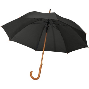 Parapluie automatique avec poignée en bois et tiges en métal de verre