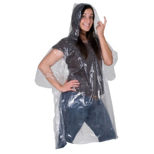 Poncho transparent blanc