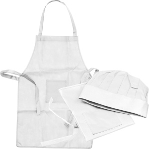 Set de cuisine pour enfants non tissé (tablier + casquette)