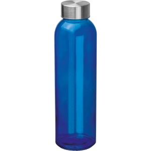 Bouteille transparente avec couvercle gris