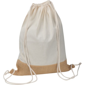Gymbag avec fond en jute et cotton Oeko-Tex STANDARD 100