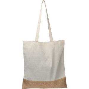 Sac à provisions avec fond en jute et cotton Oeko-Tex STANDARD 100