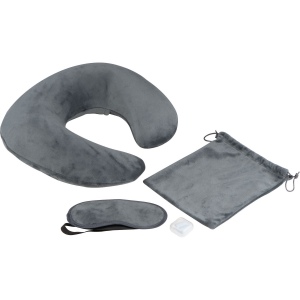Set de voyage: oreiller pour le cou, masque pour les yeux, sac à linge