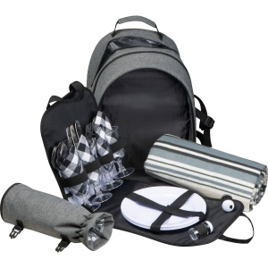 Sac à dos de pique-nique pour 4 persones comprenant également une couverture de pique-nique