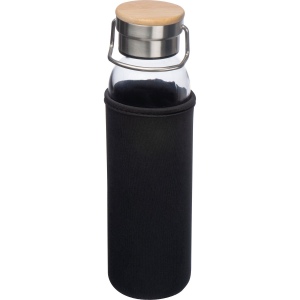 Bouteille en verre avec housse néoprène, 600 ml