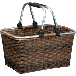 Panier à provisions en rotin