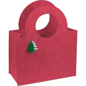 Sac en feutre avec pendantif en forme d'un sapin