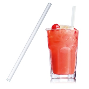 Lot de 50 pailles en verre 20 cm