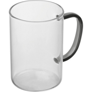 Tasse en verre avec poignée colorée