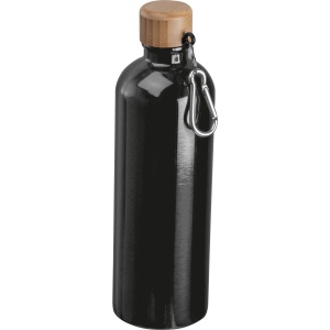 Gourde en acier inoxydable avec mousqueton, 750ml