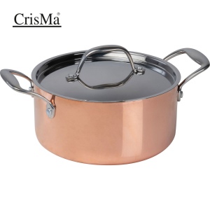 Casserole à induction avec couvercle