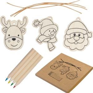 Set de peinture pendentif sapin de Noël