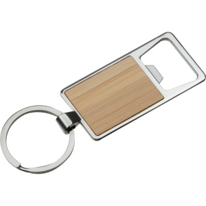 Porte-clés en bambou avec ouvre-bouteille