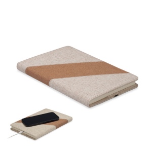CORTONA - Carnet A5 avec chargeur 15W