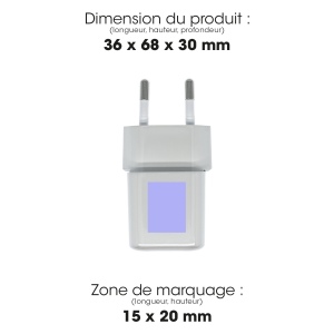 NANO - PRISE SECTEUR BLANCHE 30W SUPERGAN ORIGINE FRANCE GARANTIE