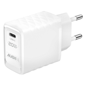 SHINCHAKU - CHARGEUR SECTEUR USB TYPE-C GAN 20W POWER DELIVERY - BLANC