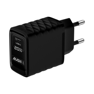 SHINCHAKU - CHARGEUR SECTEUR USB TYPE-C GAN 20W POWER DELIVERY - NOIR