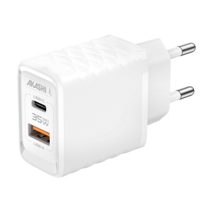 HAITATSU - CHARGEUR SECTEUR GAN 35W USB TYPE-C POWER DELIVERY - BLANC