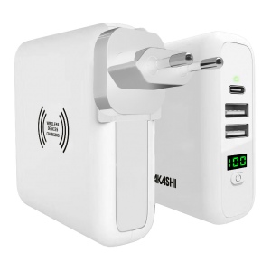 HIKOKI - CHARGEUR DE VOYAGE UNIVERSEL 3 EN 1 PRISE EU / UK / US
