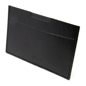 PORTE CARTE GRISE & DOCUMENTS EN SIMILI-CUIR LISSE NOIR