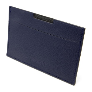 PORTE CARTE GRISE & DOCUMENTS CUIR RECYCLÉ BLEU MARINE