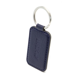 PORTE-CLE CUIR RECYCLÉ BLEU MARINE