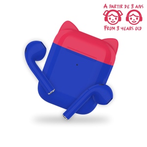 SEITA - ÉCOUTEURS KIDS SANS FIL BLUETOOTH BLEU ET ROUGE