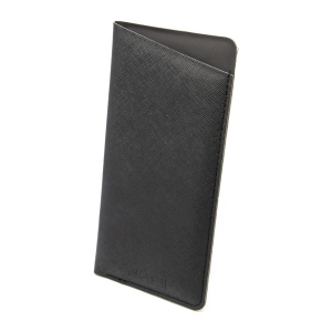 ETUI LUNETTES EN SIMILI-CUIR NOIR GRAINE- MADE IN EUROPE