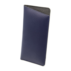ETUI LUNETTES CUIR RECYCLÉ BLEU MARINE