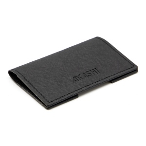 PORTE-CARTES FOLIO AVEC OU SANS ANTI-RFID EN SIMILI-CUIR NOIR GRAINE