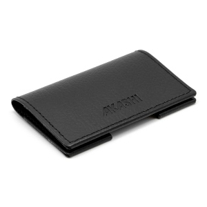 PORTE-CARTES FOLIO AVEC OU SANS ANTI-RFID  CUIR RECYCLÉ NOIR