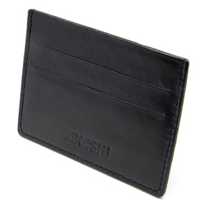PORTE-CARTES HORIZONTAL AVEC OU SANS ANTI-RFID  EN CUIR VERITABLE NOIR