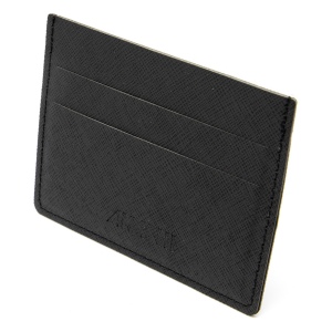 PORTE-CARTES HORIZONTAL AVEC OU SANS ANTI-RFID EN SIMILI-CUIR NOIR GRAINE