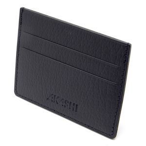 PORTE-CARTES HORIZONTAL AVEC OU SANS ANTI-RFID  CUIR RECYCLÉ NOIR