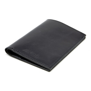 PORTEFEUILLE VERTICAL EN CUIR VERITABLE NOIR