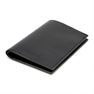 PORTEFEUILLE VERTICAL EN SIMILI-CUIR LISSE NOIR