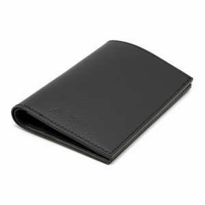 PORTEFEUILLE VERTICAL EN CUIR RECYCLÉ NOIR