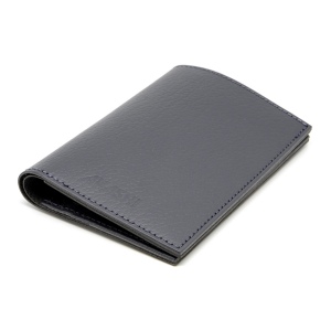 PORTEFEUILLE VERTICAL EN CUIR RECYCLÉ GRIS