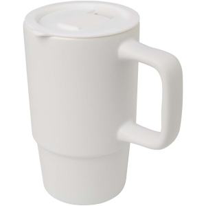 Mug Carter en céramique de 450 ml avec couvercle en plastique