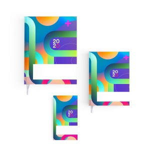 AGENDA EMBOITE ACTUEL 2026 - MINI 90 x 165 mm - TRANSFERT A CHAUD - 4 PAGES (2 FEUILLES) QUADRI EN DEBUT D'AGENDA