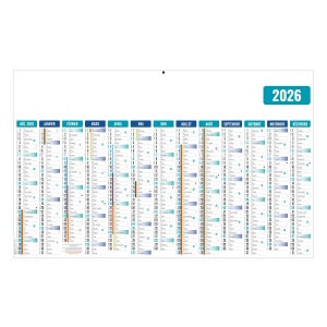 ECOMAX BLEU 2026 RECTO SEUL - MAXI CC RIGIDE ECOMATIERE - 650x405MM - SANS MARQUAGE - 1 TROU EN TETE