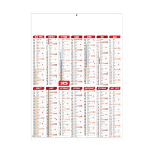 MARIANNE ROUGE 2026 - MIDI 335 x 430 mm - CC REMBORDE - VERSO FLEUVES - MARQUAGE 1 COULEUR - DIFFERENT RECTO VERSO