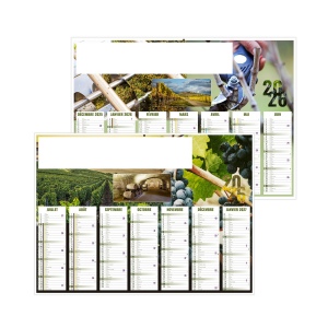 AYMERIC 2026 - STANDARD 550 x 405 mm - CC REMBORDE - MARQUAGE 1 COULEUR - IDENTIQUE RECTO VERSO - 2 OEILLETS CORDON