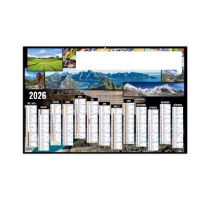 TOUR DU MONDE 2026 - MAXI 650 x 405 mm - CC REMBORDE - DOS FRANCE REGIONS - MARQUAGE 1 COULEUR - DIFFERENT RECTO VERSO - 2 OEILLETS CORDON