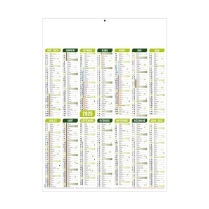 MARIANNE VERT 2026 - MIDI 335 x 430 mm - CC REMBORDE - VERSO GUYANE - MARQUAGE QUADRI - DIFFERENT RECTO VERSO