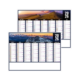 LIBERTE AUVERGNE-RHONE-ALPES 2026 - STANDARD 550 x 405 mm - CC REMBORDE - MARQUAGE QUADRI ET PHOTOS PERSONNALISEES - 1 TROU EN TETE